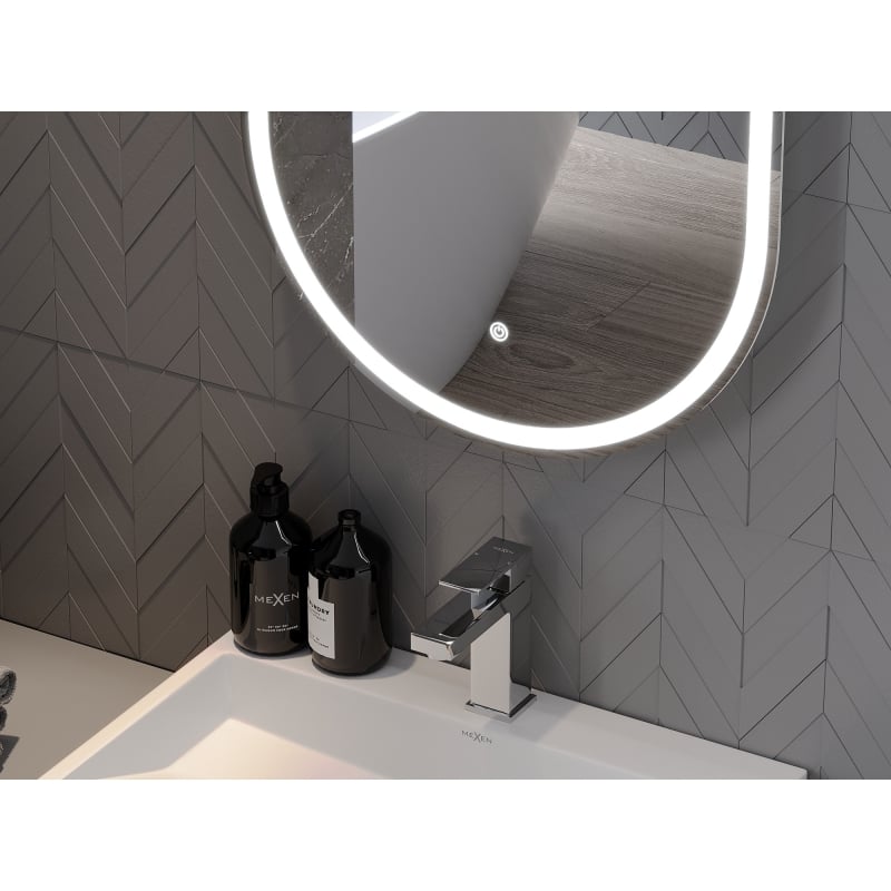 Mexen Bono espejo de baño iluminado 55 x 155 cm, LED 6000K, antivaho - 9816-055-155-611-00
