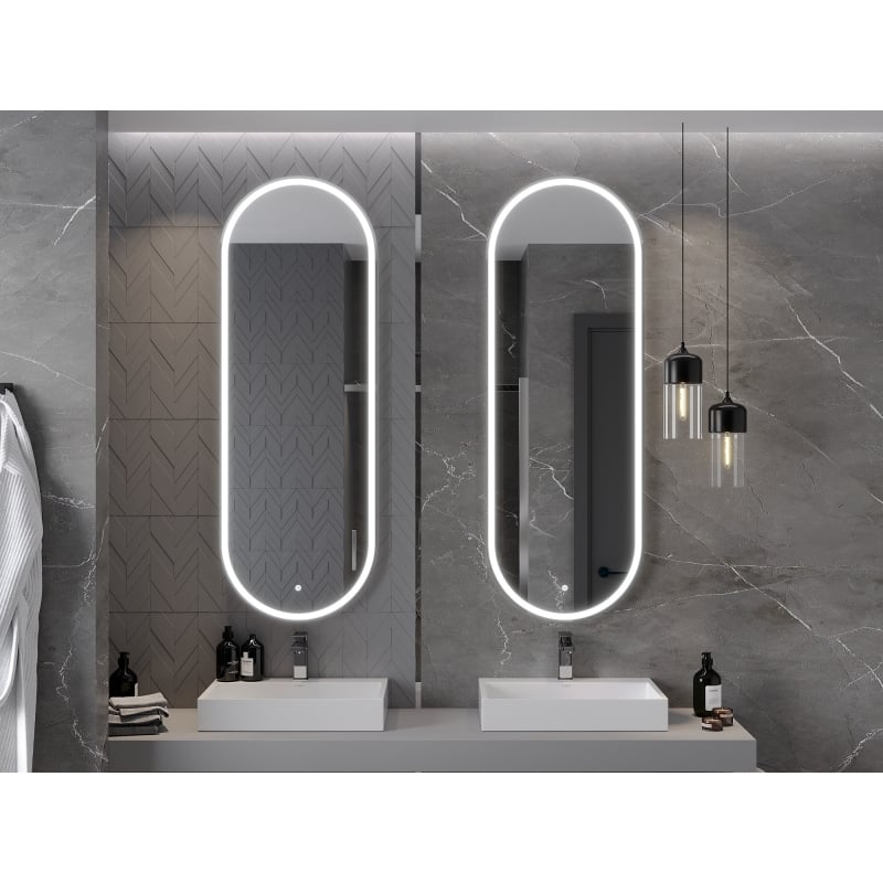 Mexen Bono espejo de baño iluminado 55 x 155 cm, LED 6000K, antivaho - 9816-055-155-611-00