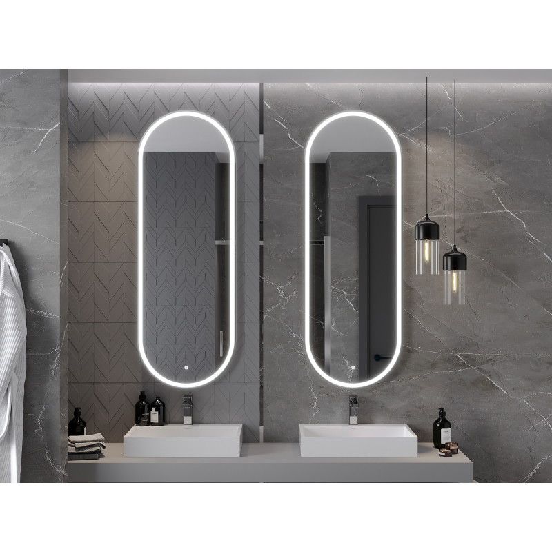 Mexen Bono verlichte badkamerspiegel 55 x 155 cm, LED 6000K, anti-condens - 9816-055-155-611-00
