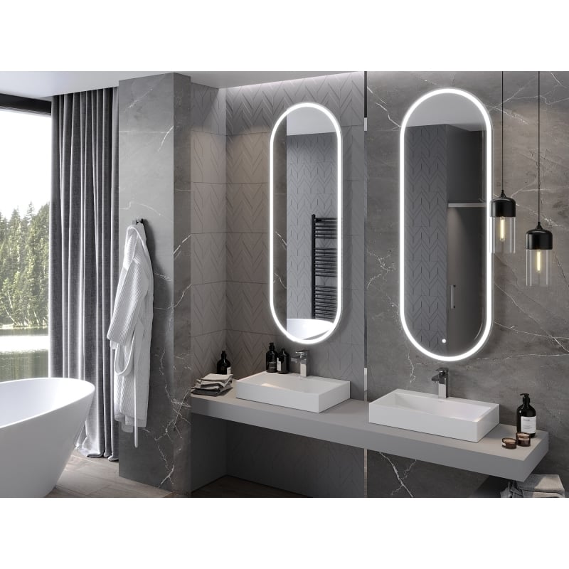 Mexen Bono espejo de baño iluminado 55 x 155 cm, LED 6000K, antivaho - 9816-055-155-611-00