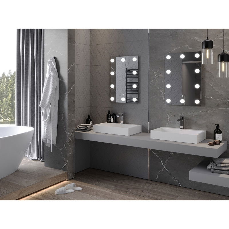Mexen Dona miroir de salle de bain éclairé 50 x 70 cm, LED 6000K, antibuée - 9818-050-070-611-00