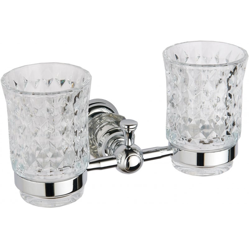 Mexen Estela doble vaso para cepillos de dientes, cromo - 7011552-00