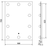 Mexen Dona espejo de baño iluminado 50 x 70 cm, LED 6000K, antivaho - 9818-050-070-611-00