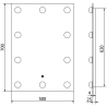Mexen Dona miroir de salle de bain éclairé 50 x 70 cm, LED 6000K, antibuée - 9818-050-070-611-00