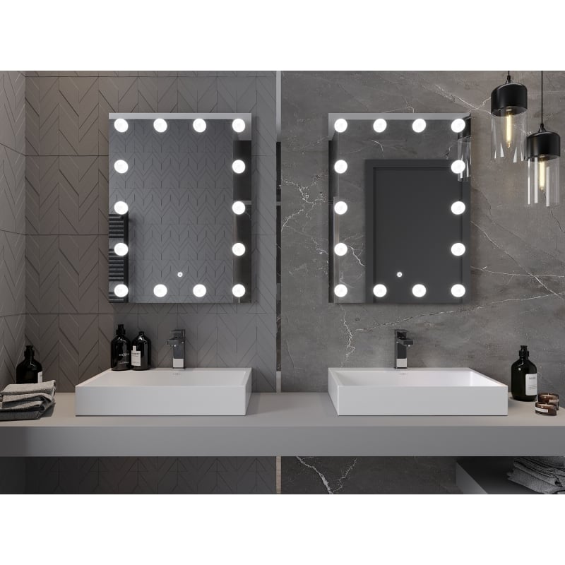 Mexen Dona espejo de baño iluminado 60 x 80 cm, LED 6000K, antivaho - 9818-060-080-611-00