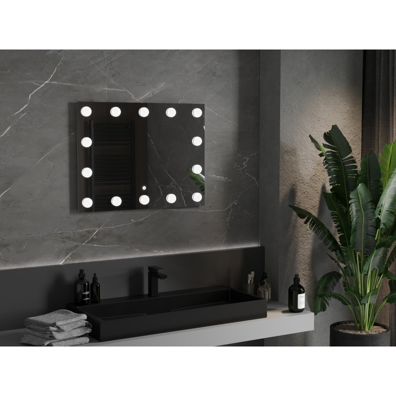 Mexen Dona espejo de baño iluminado 80 x 60 cm, LED 6000K, antiniebla - 9818-080-060-611-00