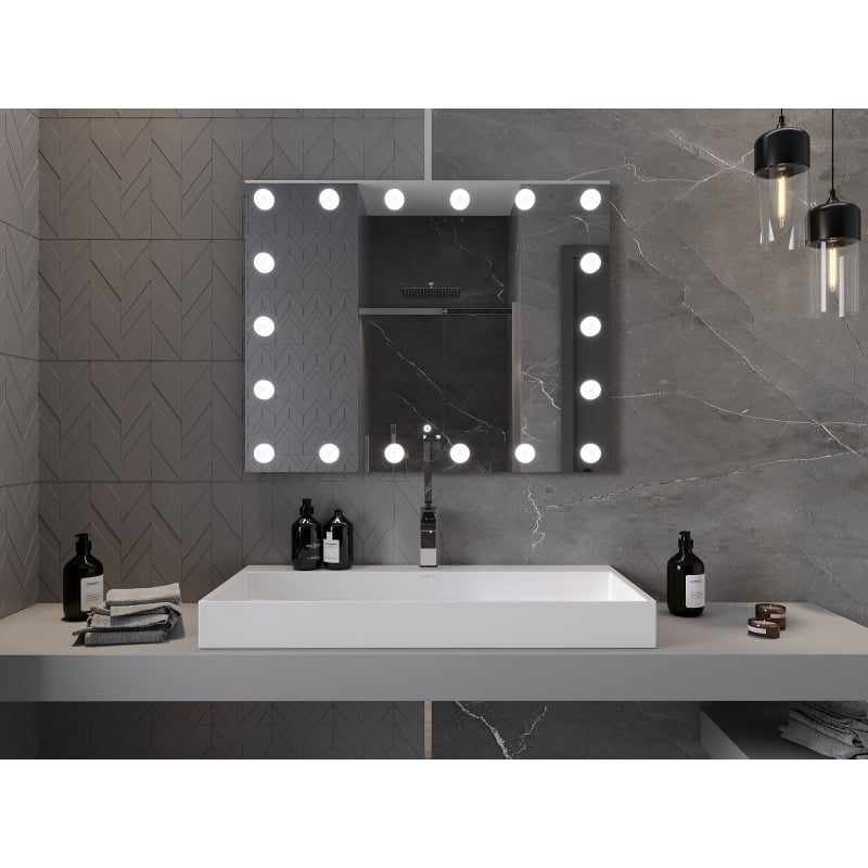 Mexen Dona espejo de baño iluminado 100 x 80 cm, LED 6000K, antivaho - 9818-100-080-611-00