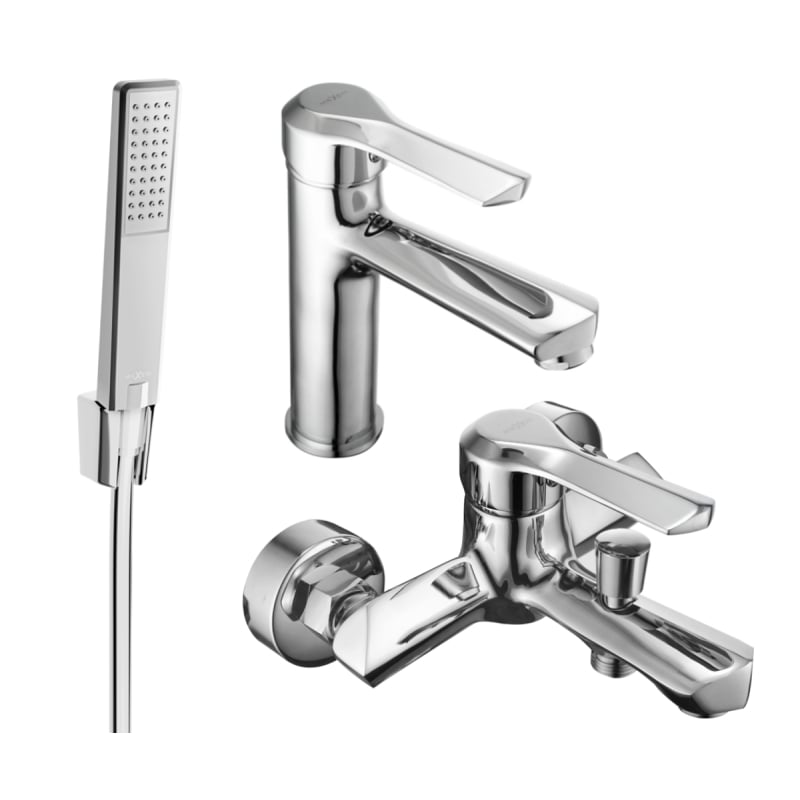 Mexen Sabre R72 zestaw wannowy, chrom - 72103R72-00