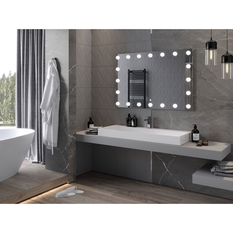 Mexen Dona badrumsspegel med belysning 120 x 80 cm, LED 6000K, antifog - 9818-120-080-611-00