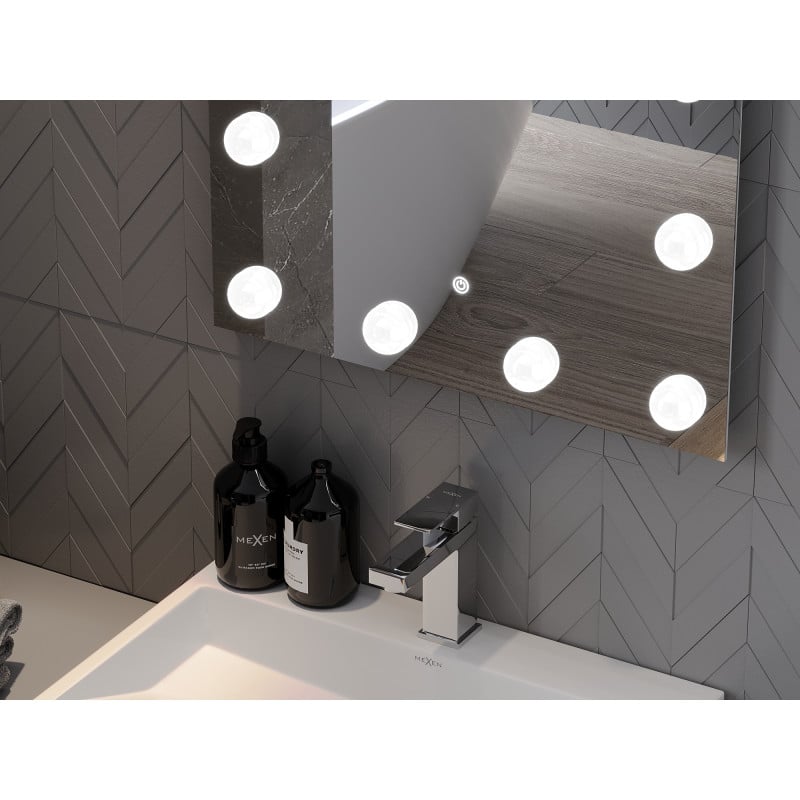 Mexen Dona miroir de salle de bain éclairé 120 x 80 cm, LED 6000K, antibuée - 9818-120-080-611-00