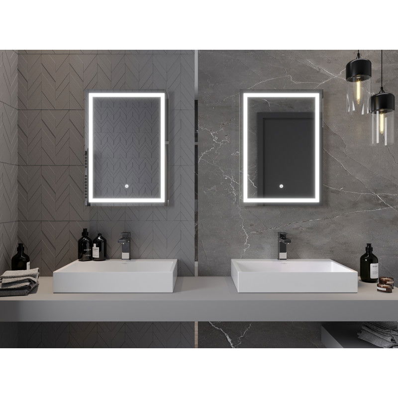Mexen Miko apgaismots vannas istabas spogulis 50 x 70 cm, LED 6000K, pretritošanas - 9819-050-070-611-00