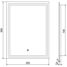 Mexen Miko espejo de baño retroiluminado 60 x 80 cm, LED 6000K, antivaho - 9819-060-080-611-00