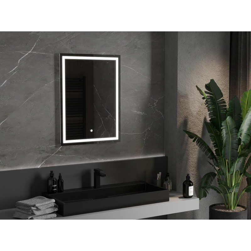 Mexen Miko beleuchteter Badezimmerspiegel 60 x 80 cm, LED 6000K, Antibeschlag - 9819-060-080-611-00