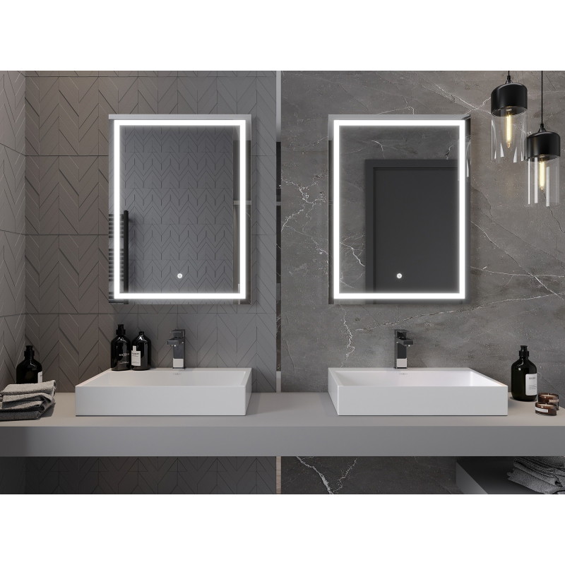 Mexen Miko miroir de salle de bains éclairé 60 x 80 cm, LED 6000K, anti-buée - 9819-060-080-611-00