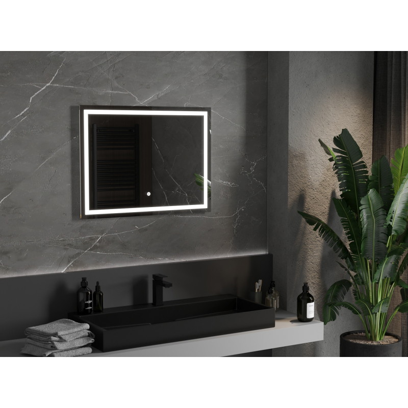 Mexen Miko espejo de baño iluminado 80 x 60 cm, LED 6000K, antivaho - 9819-080-060-611-00