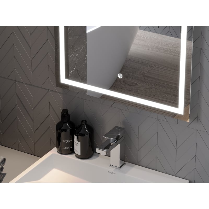 Mexen Miko espejo de baño iluminado 80 x 60 cm, LED 6000K, antivaho - 9819-080-060-611-00