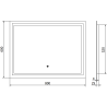 Mexen Miko beleuchteter Badezimmerspiegel 80 x 60 cm, LED 6000K, Antibeschlag - 9819-080-060-611-00