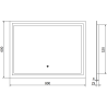 Mexen Miko osvijetljeno kupaonsko ogledalo 80 x 60 cm, LED 6000K, protiv magle - 9819-080-060-611-00