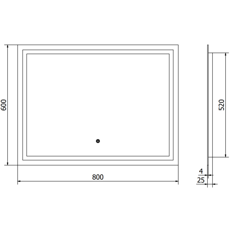 Mexen Miko verlichte badkamerspiegel 100 x 80 cm, LED 6000K, anti-condens - 9819-100-080-611-00