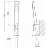 Mexen Sabre R72 Badewannen-Set, schwarz - 72103R72-70
