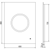 Mexen Koga miroir de salle de bains rétroéclairé 60 x 80 cm, LED 6000K, antibuée - 9821-060-080-611-00