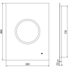 Mexen Koga upplyst badrumsspegel 60 x 80 cm, LED 6000K, antivåg - 9821-060-080-611-00