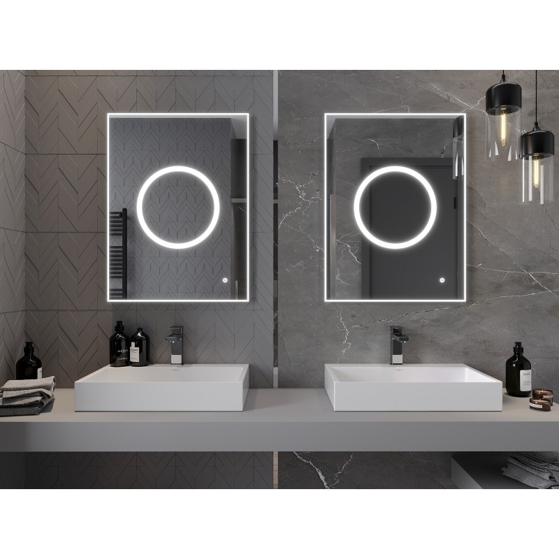 Mexen Koga upplyst badrumsspegel 60 x 80 cm, LED 6000K, antivåg - 9821-060-080-611-00