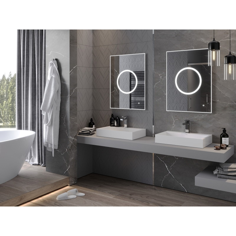 Mexen Koga upplyst badrumsspegel 60 x 80 cm, LED 6000K, antivåg - 9821-060-080-611-00