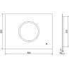 Mexen Koga espejo de baño iluminado 80 x 60 cm, LED 6000K, antivaho - 9821-080-060-611-00