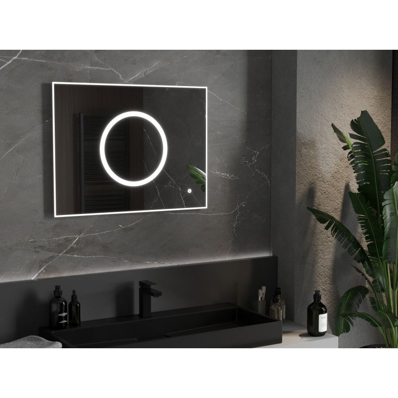 Mexen Koga specchio da bagno retroilluminato 80 x 60 cm, LED 6000K, anti-appannamento - 9821-080-060-611-00
