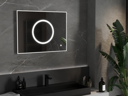 Mexen Koga zrcalo za kupaonicu s osvjetljenjem 80 x 60 cm, LED 6000K, protiv magle - 9821-080-060-611-00