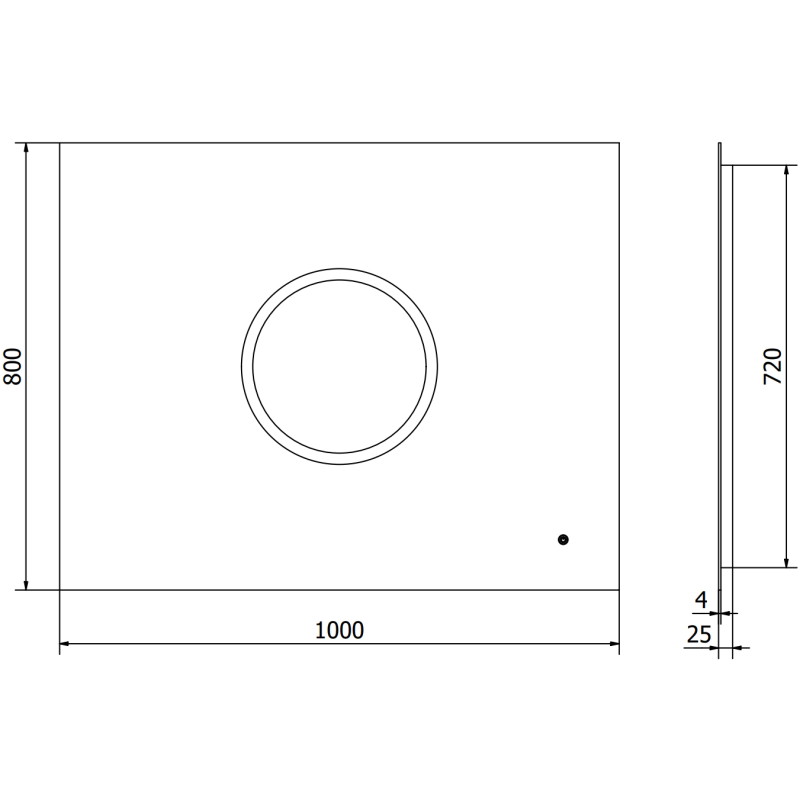 Mexen Koga verlichte badkamer spiegel 100 x 80 cm, LED 6000K, anti-condens - 9821-100-080-611-00