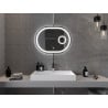 Mexen Umba verlichte badkamerspiegel met cosmeticaspiegel 80 x 60 cm, LED 6000K, antivermoeiing - 9822-080-060-611-00