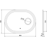 Mexen Umba beleuchteter Badezimmerspiegel mit Kosmetikspiegel 80 x 60 cm, LED 6000K, Antibeschlag - 9822-080-060-611-00