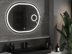 Mexen Umba beleuchteter Badezimmerspiegel mit Kosmetikspiegel 100 x 80 cm, LED 6000K, Antibeschlag - 9822-100-080-611-00