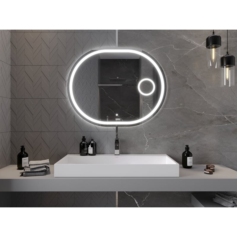 Mexen Umba espejo de baño iluminado con espejo cosmético 100 x 80 cm, LED 6000K, antivaho - 9822-100-080-611-00