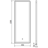 Mexen Coro miroir de salle de bains éclairé 45 x 120 cm, LED 6000K, anti-buée, cadre noir - 9817-045-120-611-70