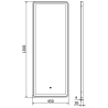 Mexen Coro verlichte badkamerspiegel 45 x 120 cm, LED 6000K, anti-condens, zwarte frame - 9817-045-120-611-70