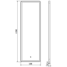 Mexen Coro valgustatud vannitoa peegel 50 x 150 cm, LED 6000K, uduvastane, must raam - 9817-050-150-611-70
