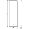 Mexen Coro verlicht badkamer spiegel 50 x 150 cm, LED 6000K, anti-condens, zwarte lijst - 9817-050-150-611-70