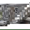 Mexen Coro miroir de salle de bains éclairé 45 x 120 cm, LED 6000K, anti-buée, cadre noir - 9817-045-120-611-70