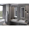 Mexen Coro verlichte badkamerspiegel 45 x 120 cm, LED 6000K, antivmist, zwarte lijst - 9817-045-120-611-70