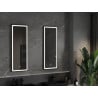 Mexen Coro verlichte badkamerspiegel 45 x 120 cm, LED 6000K, anti-condens, zwarte frame - 9817-045-120-611-70
