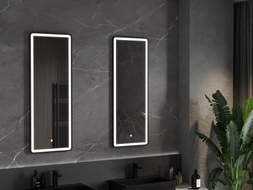 Mexen Coro valgustatud vannitoa peegel 45 x 120 cm, LED 6000K, auruvastane, must raam - 9817-045-120-611-70