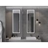 Mexen Coro valgustatud vannitoa peegel 50 x 150 cm, LED 6000K, uduvastane, must raam - 9817-050-150-611-70