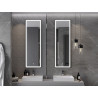 Mexen Coro verlicht badkamerspiegel 50 x 150 cm, LED 6000K, anti-condens, zwarte lijst - 9817-050-150-611-70