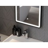 Mexen Coro espejo de baño iluminado 50 x 150 cm, LED 6000K, antiempañante, marco negro - 9817-050-150-611-70