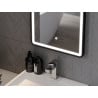 Mexen Coro illuminated bathroom mirror 45 x 120 cm, LED 6000K, anti-fog, black frame - 9817-045-120-611-70