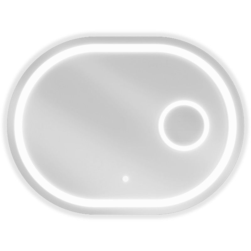 Mexen Umba upplyst badrumsspegel med kosmetikspegel 100 x 80 cm, LED 6000K, imskydd - 9822-100-080-611-00