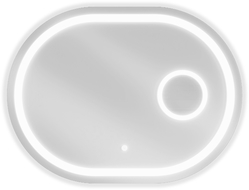Mexen Umba miroir de salle de bain éclairé avec miroir cosmétique 100 x 80 cm, LED 6000K, anti-buée - 9822-100-080-611-00